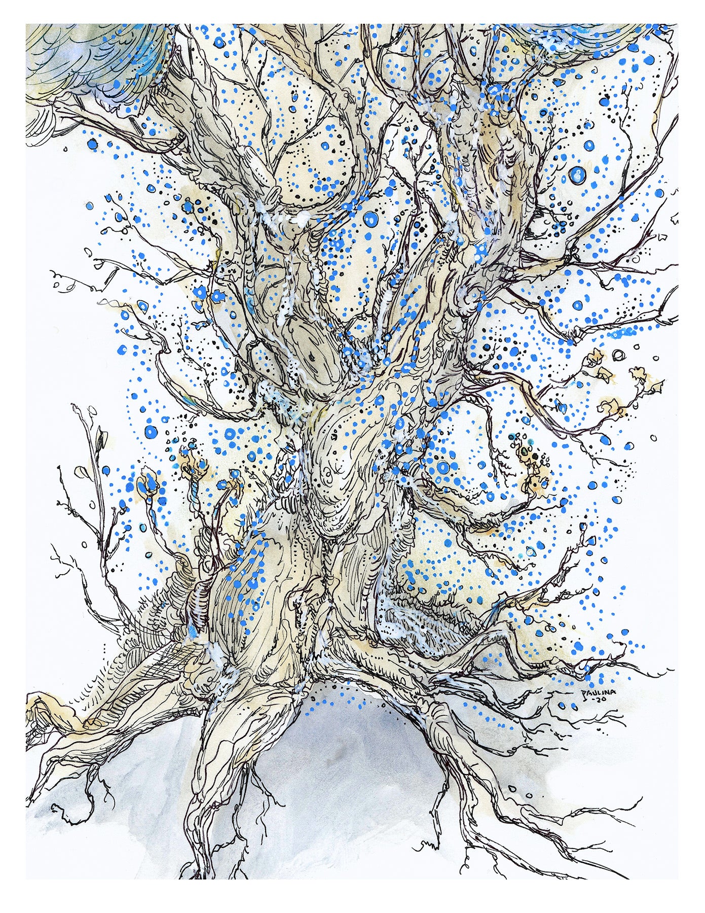 Blue Shimmer Tree