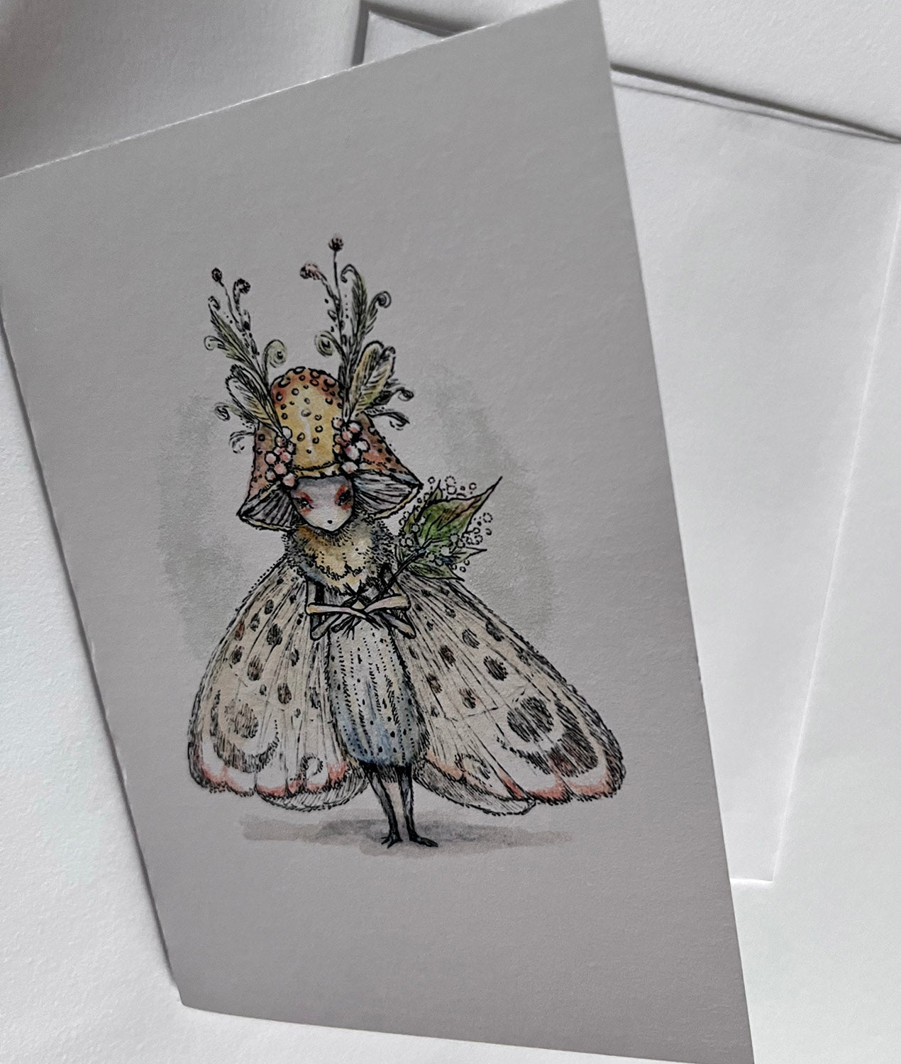 Mushroom Moth Note Card