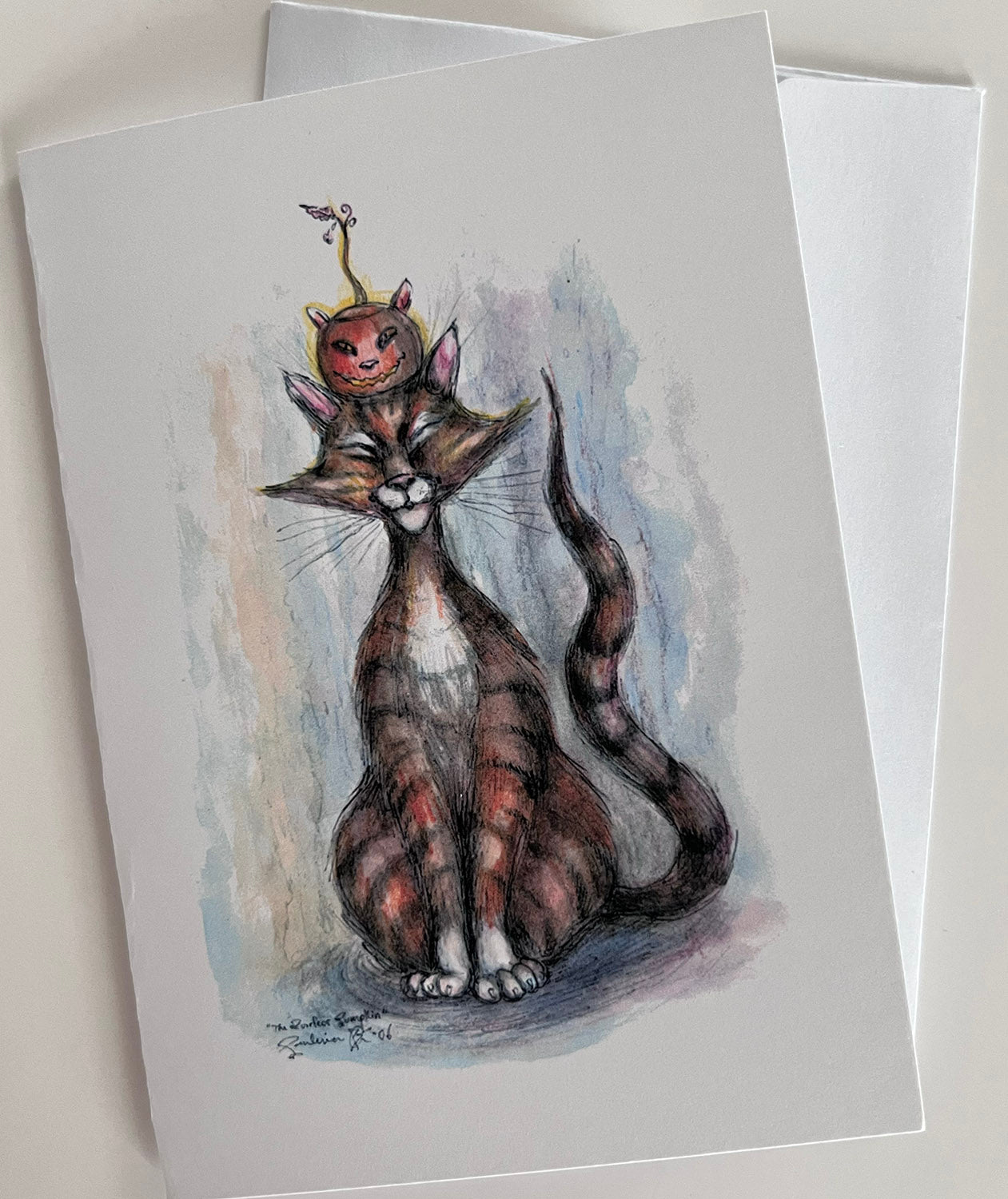 Purrfect Pumpkin Note Card