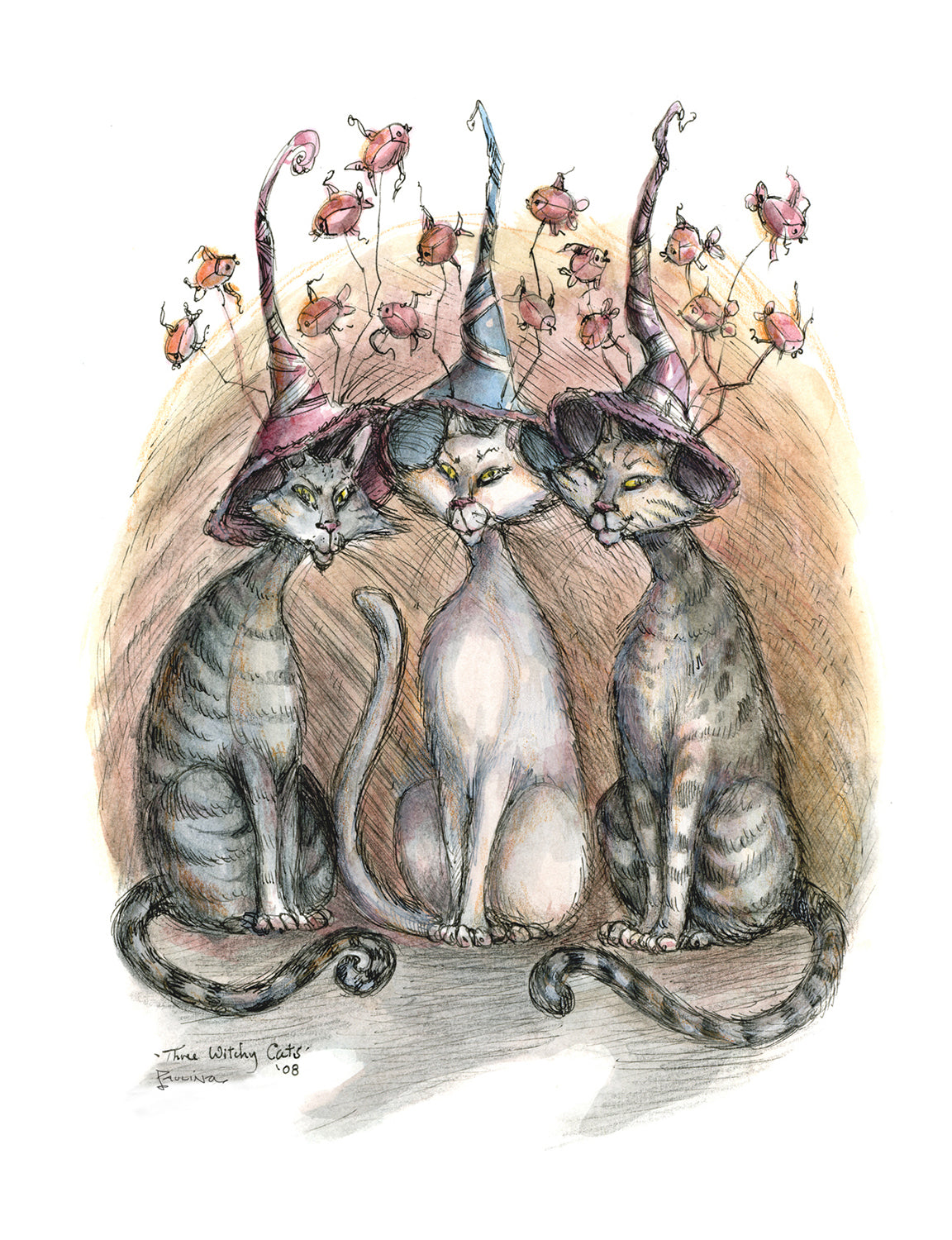 Three Witchy Cats
