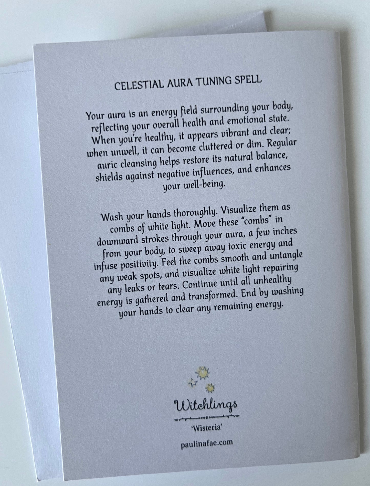 Witchling Note Card: Aura Tuning Spell