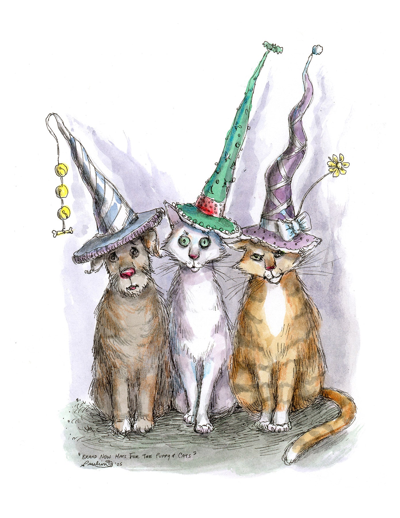 Brand New Hats for the Puppy and Cats