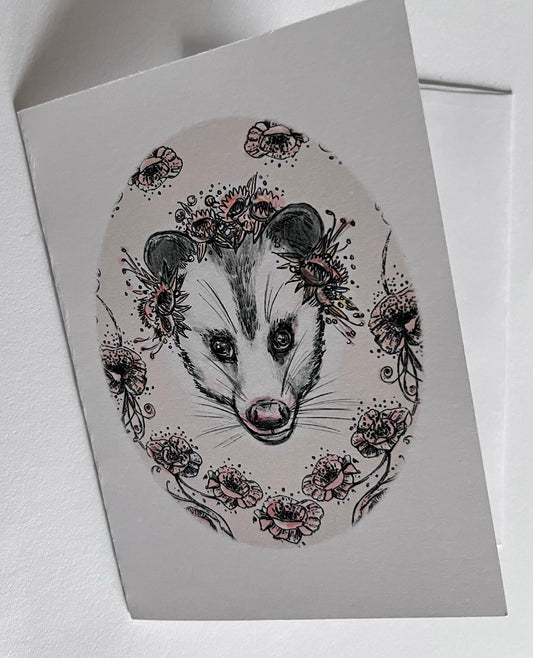 Awesome Opossum Note Card