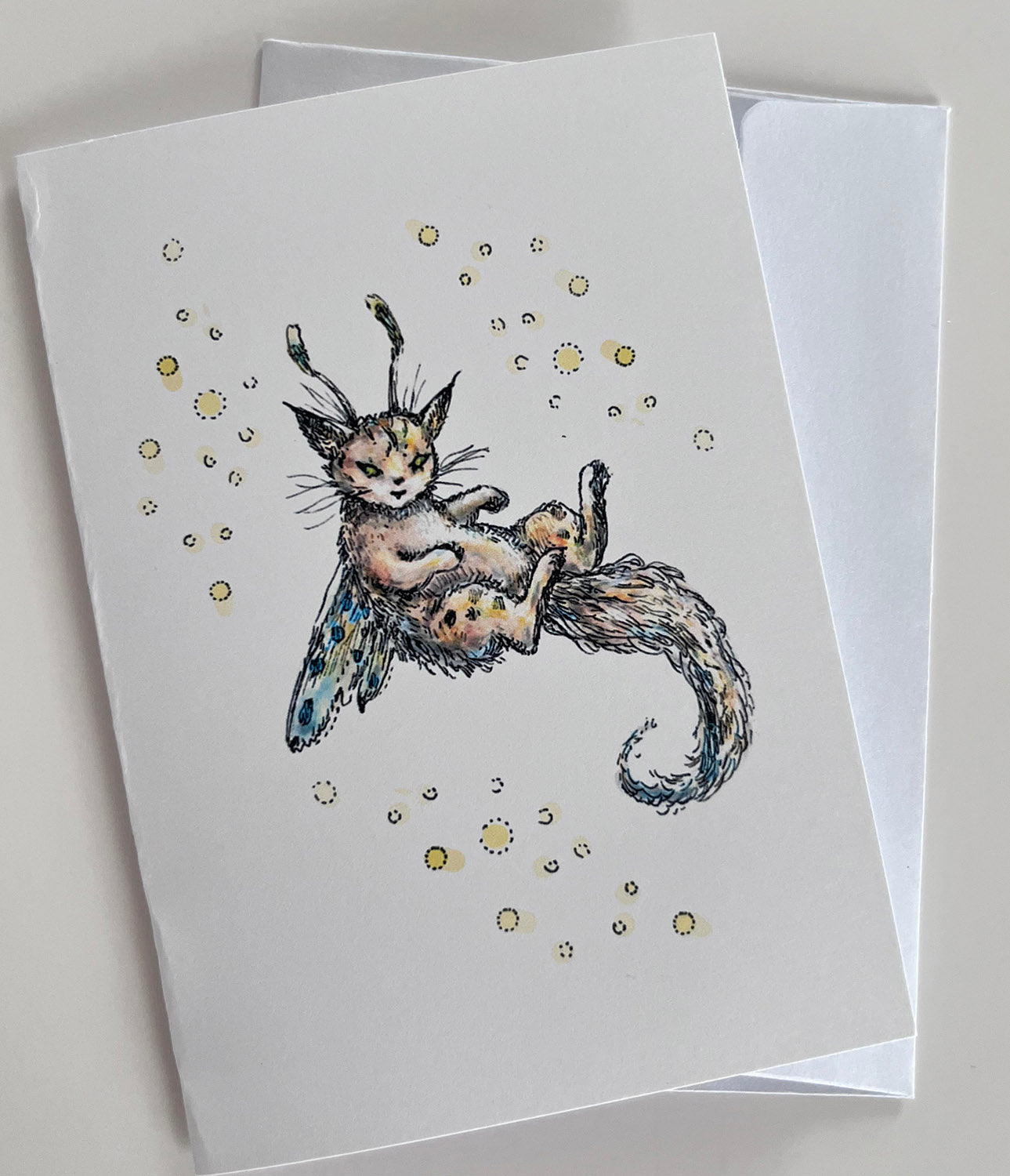 Orange Pixie Kitten Note Card