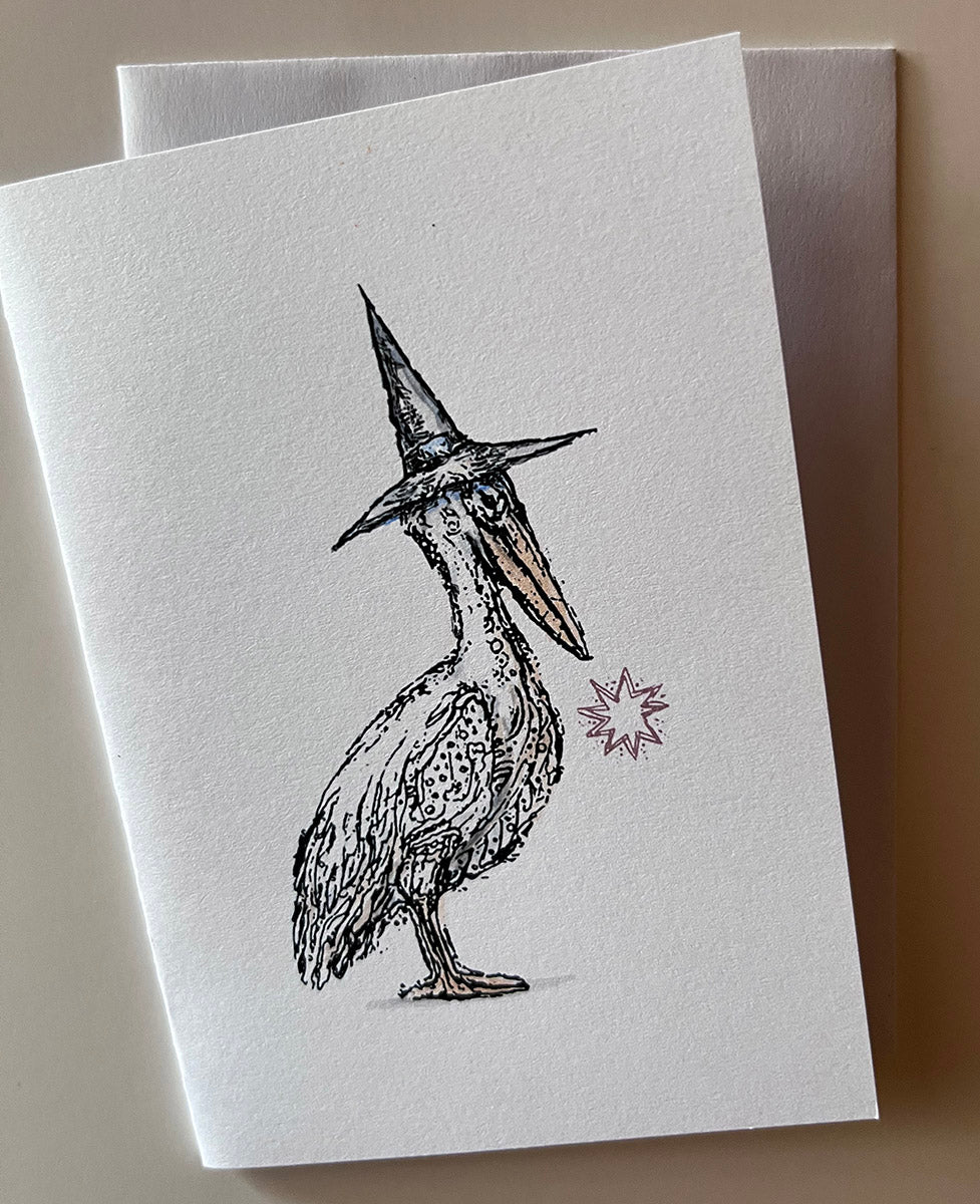 Spellbound Pelican Note Card