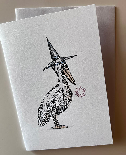 Spellbound Pelican Note Card