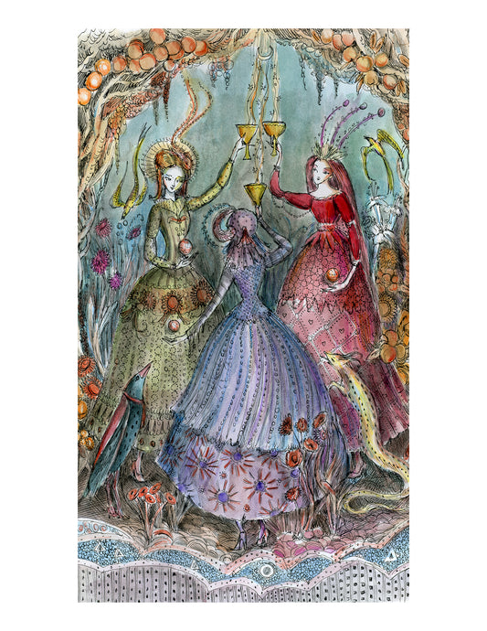 Three of Cups (Paulina Tarot)