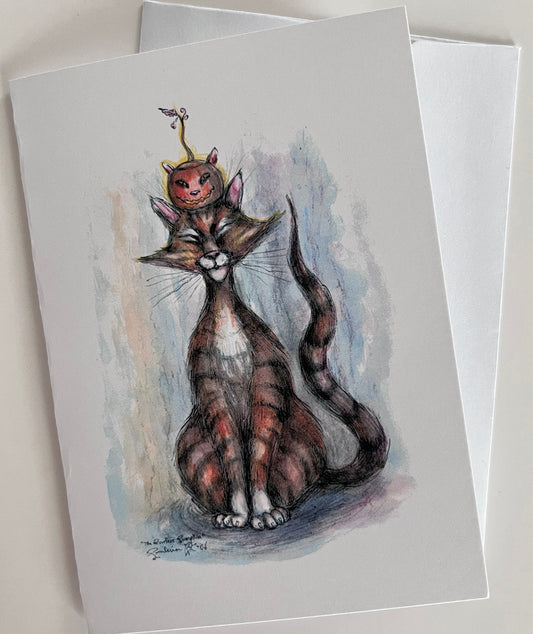 Purrfect Pumpkin Note Card