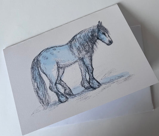 Sea Blue Horse Note Card
