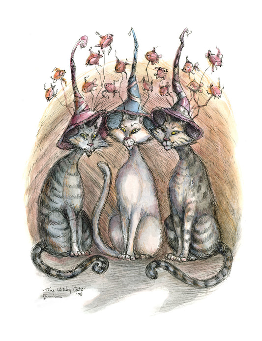 Three Witchy Cats